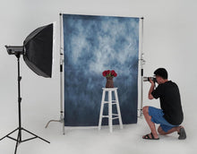 Blauer Fotografie-Hintergrund 3x6m Porträt Baby Leinwand