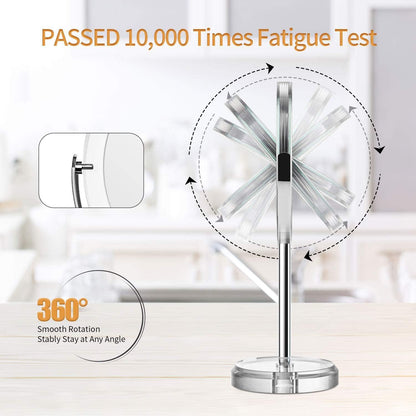 Beautifive Schminkspiegel 1X/10X Vergrößerung Silber 360°Drehbar