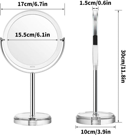 Schminkspiegel Kosmetik Vergrößerung 1X/10X Tischspiegel Make Up