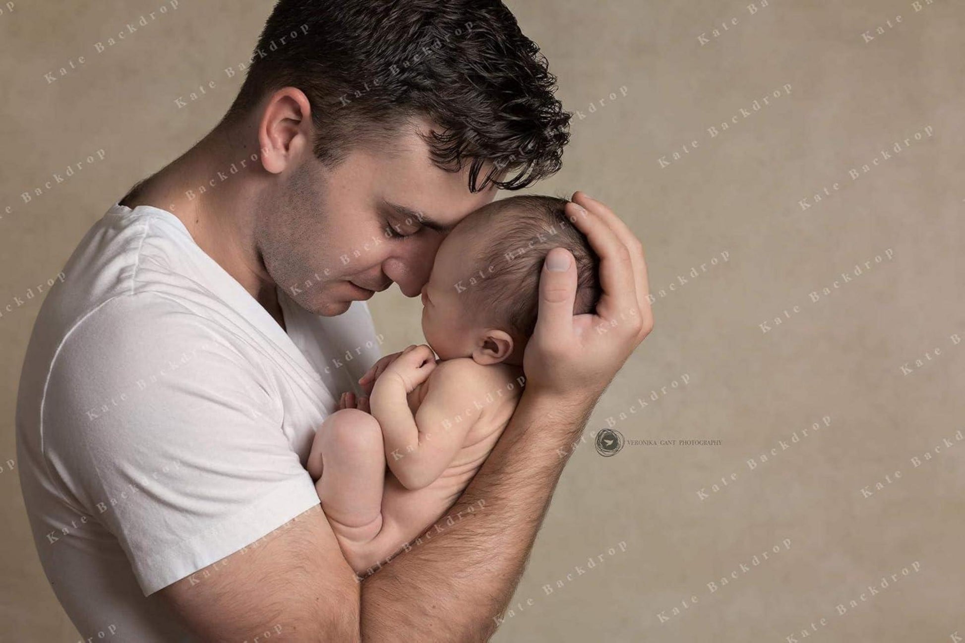 2x3m Fotohintergrund Mikrofaser Hellbraun für Fotografie Baby Hochzeit