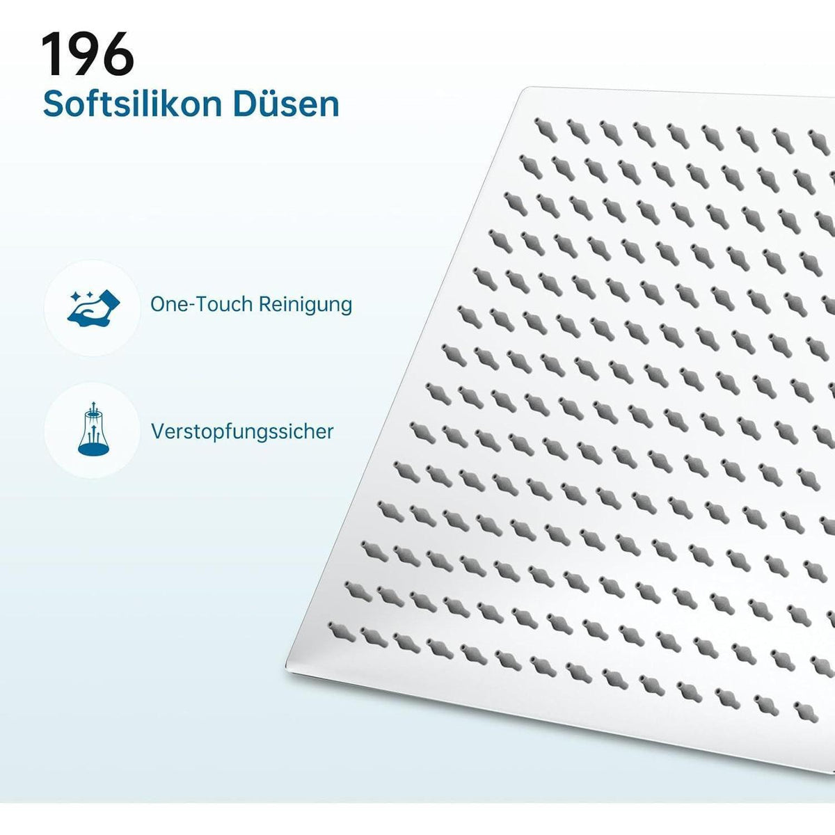 Antikalk Regenduschkopf Edelstahl 30cm Chrom