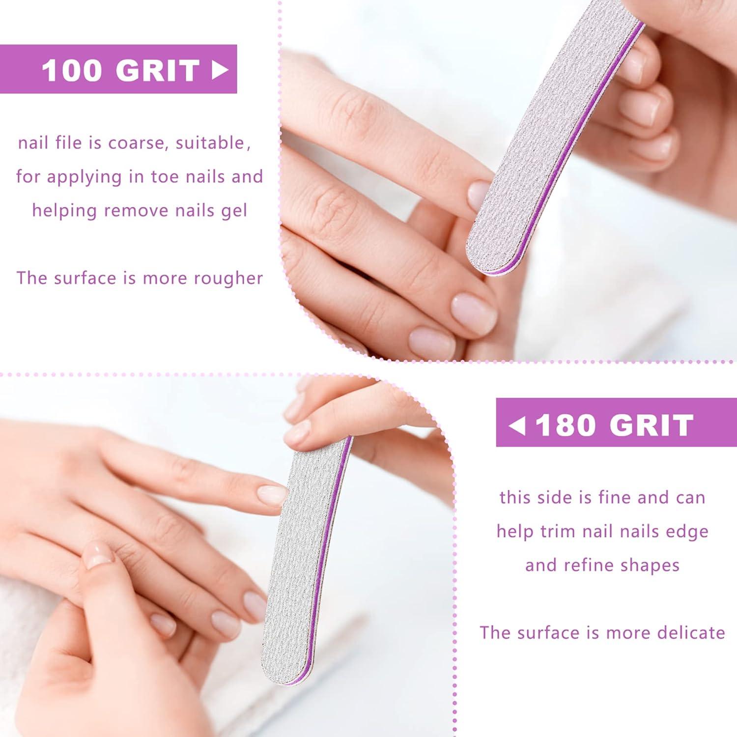 50 Nagelfeilen 100/180 Profi Feilen für Gelnägel
