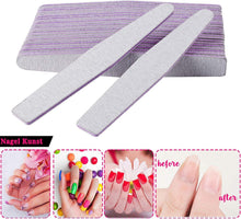 Nagelfeile 100/180 - 50 Stück Diamant Grau Lila - Profi