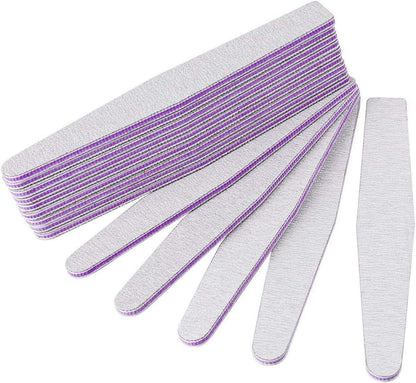 Nagelfeilen 100/180 50 Stück Diamant Grau Lila
