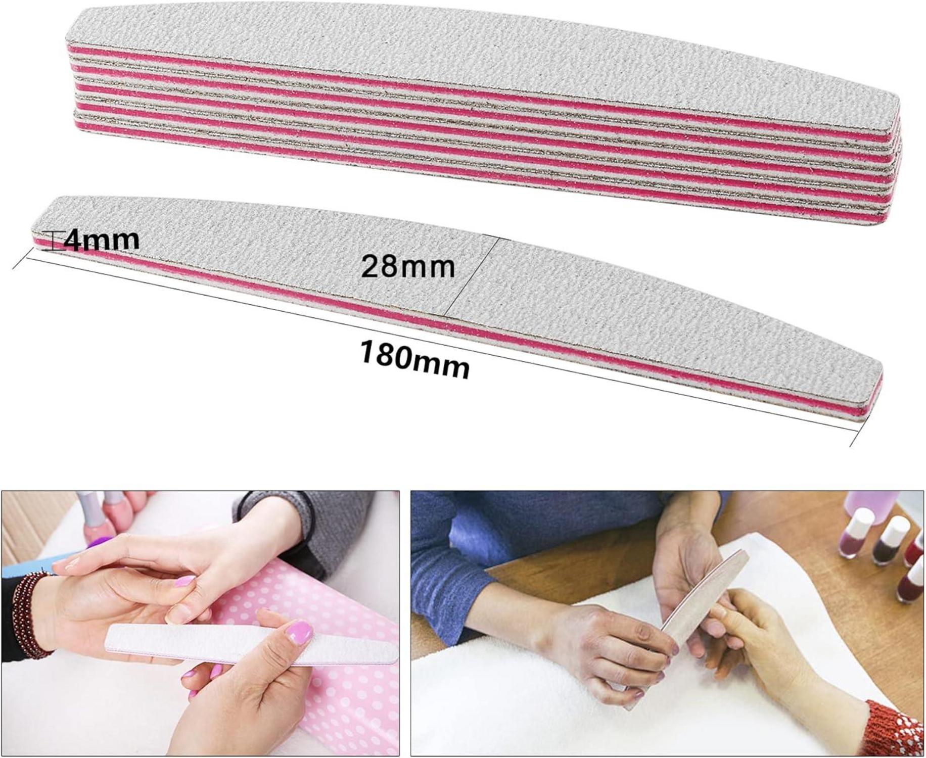 50er Set Nagelfeilen 100/180 Profi Maniküre Nägel Feilen gelnägel Nagelkunst