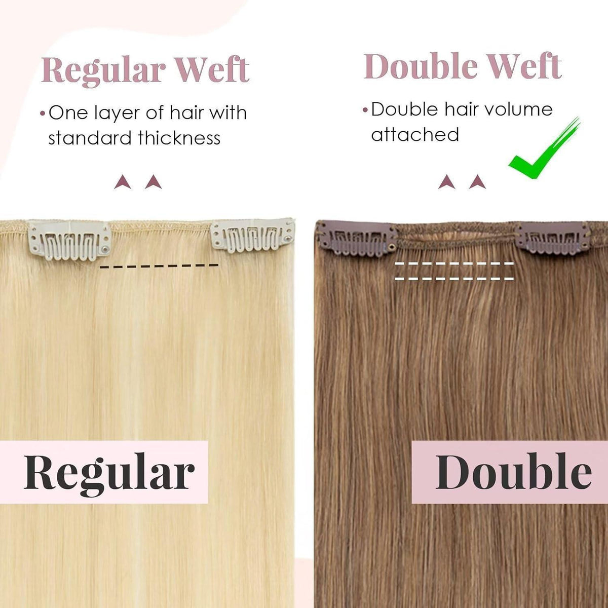 Blond Echthaar Clip-Ins 40cm – Remy Hair, Mittelblond
