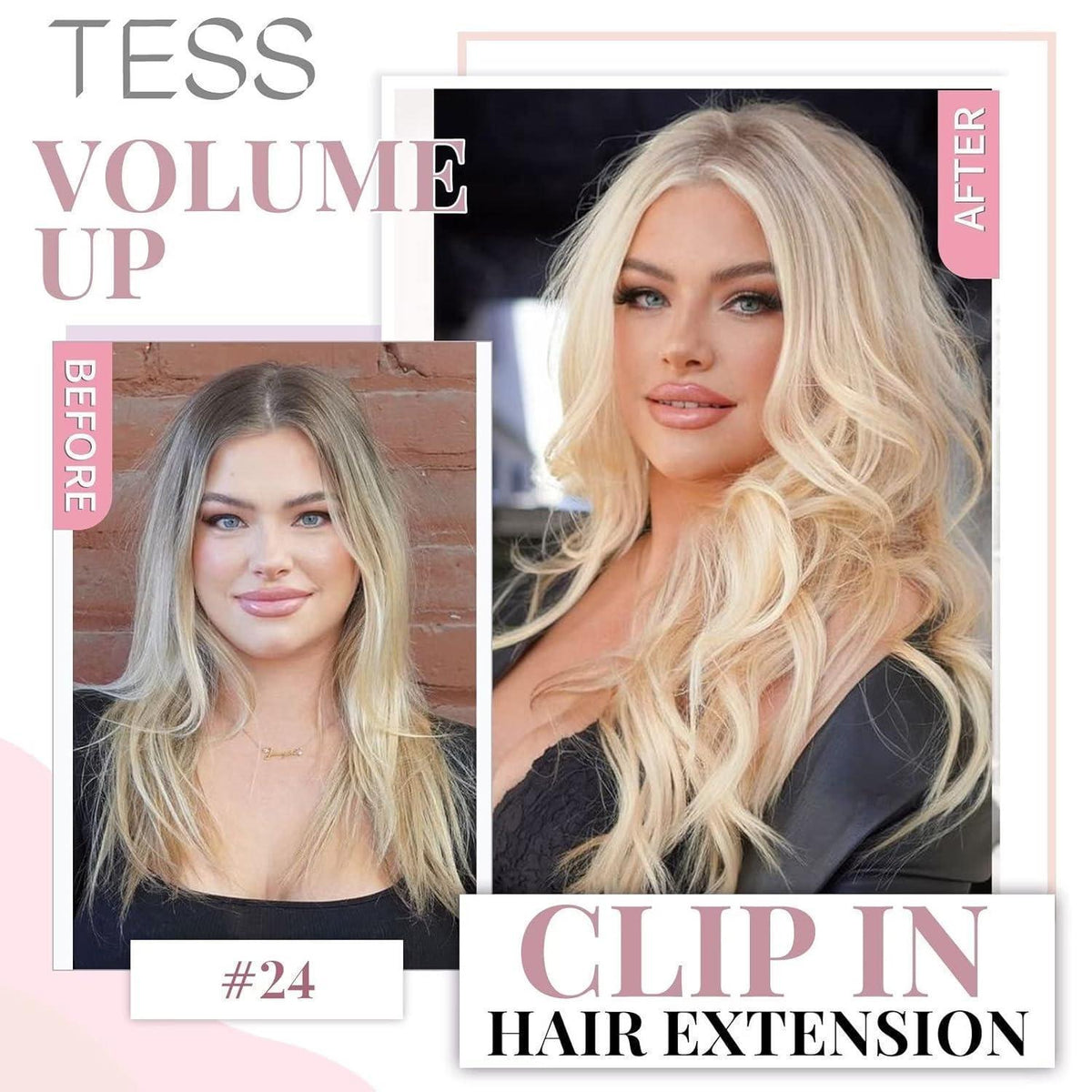 Blond Echthaar Clip-Ins 40cm – Remy Hair, Mittelblond