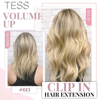 Echthaar Clip-Ins Blond 35 cm – Remy Hair Haarverlängerung
