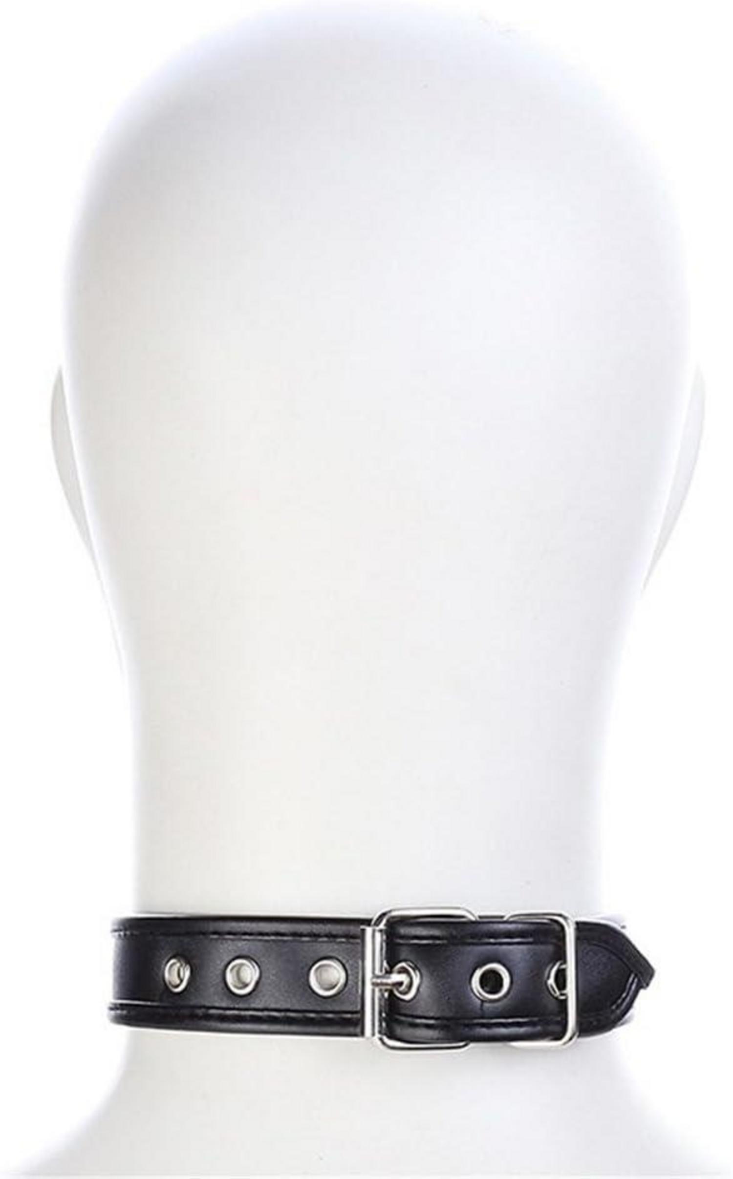 Boowhol BDSM Erotik Halsband O-Ringe Fesseln Leder Schwarz