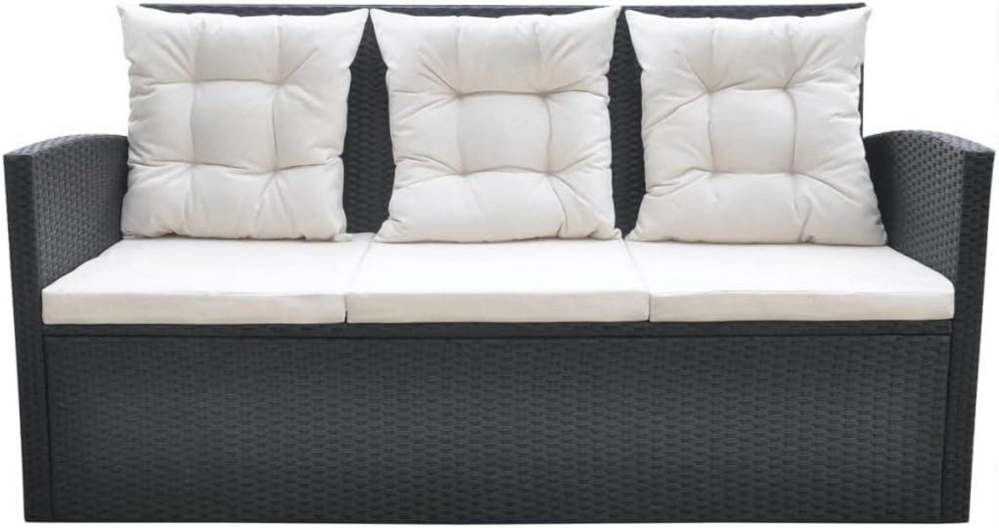 vidaXL Gartenmöbel Set 7-TLG. Rattan Sitzgruppe Gartengarnitur