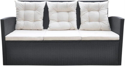 vidaXL Gartenmöbel Set 7-TLG. Rattan Sitzgruppe Gartengarnitur