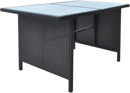 Poly Rattan Gartenmöbel Set 6-TLG. Sitzgruppe mit Tisch & Kissen wasserdicht