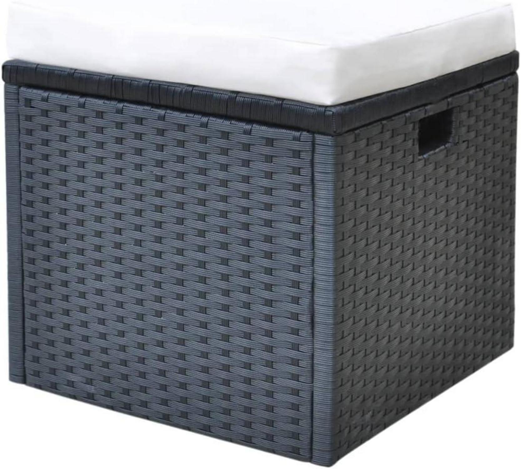 Poly Rattan Gartenmöbel Set 6-TLG. Sitzgruppe mit Tisch & Kissen wasserdicht