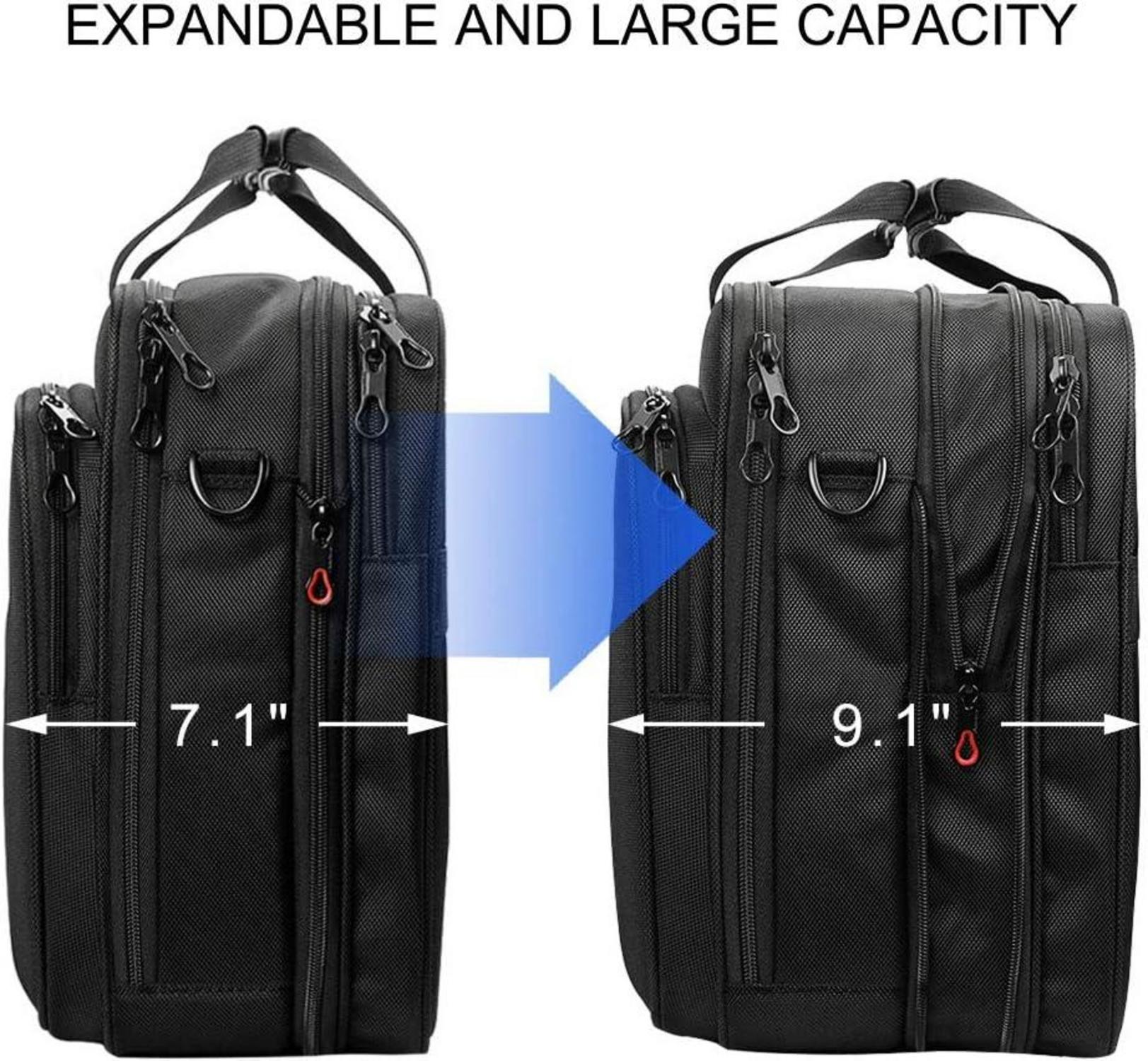 KROSER Laptop Tasche XXL 18.5 Zoll Wasserabweisend Schwarz