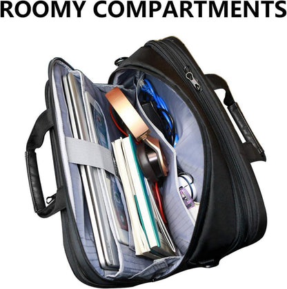 KROSER Laptop Tasche XXL 18,5 Zoll Schultertasche Schwarz Erweiterbare Kapazität