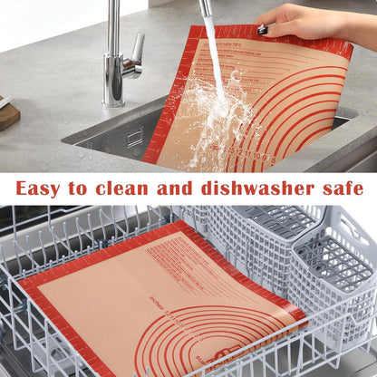 Backmatte Silikon Groß 71x51cm Rutschfeste Antihafte Teigmatte Matte, BPA Frei