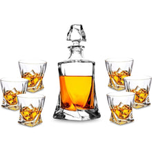 KANARS 7-teiliges Whisky Dekanter und Gläser Set, Bleifrei