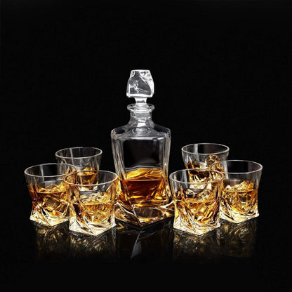 KANARS 7-teiliges Whisky Dekanter und Gläser Set, Bleifrei