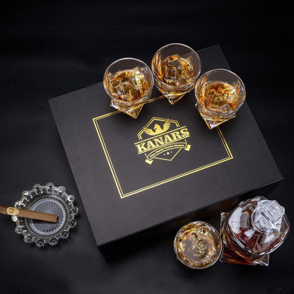 KANARS 7-teiliges Whisky Dekanter und Gläser Set, Bleifrei