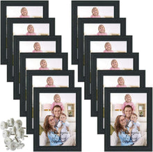 12er Set Bilderrahmen Collage für 10x15cm Fotos Schwarz