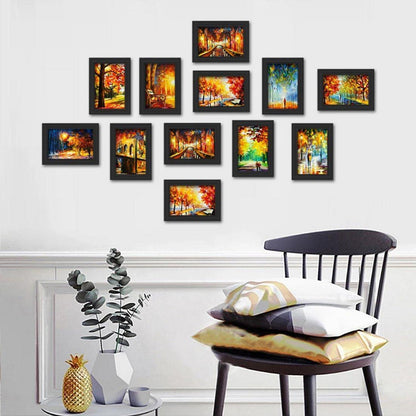 Bilderrahmen Set 10x15 cm Schwarz Fotorahmen Collage 12 Stück