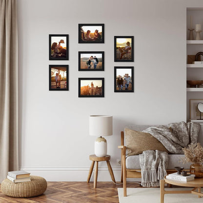 12er Set Bilderrahmen 13x18 cm Schwarz - Fotorahmen