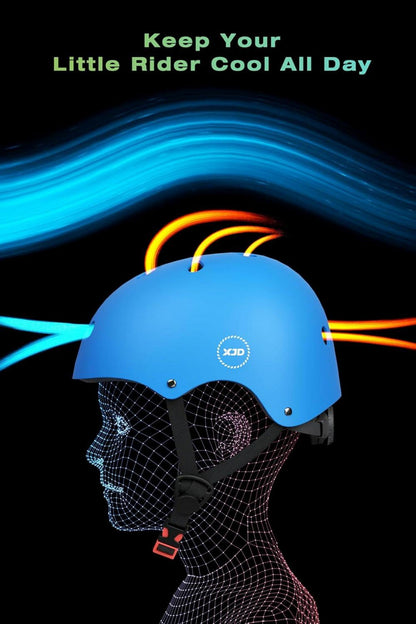 XJD Kinder Jugend Multisport Fahrradhelm Mädchen Jungs CE-Zertifizierung Blau S: 48-54 cm