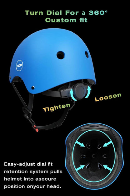 Fahrradhelm Kinder Jugend Multisport Skateboard Roller blau S 48-54cm