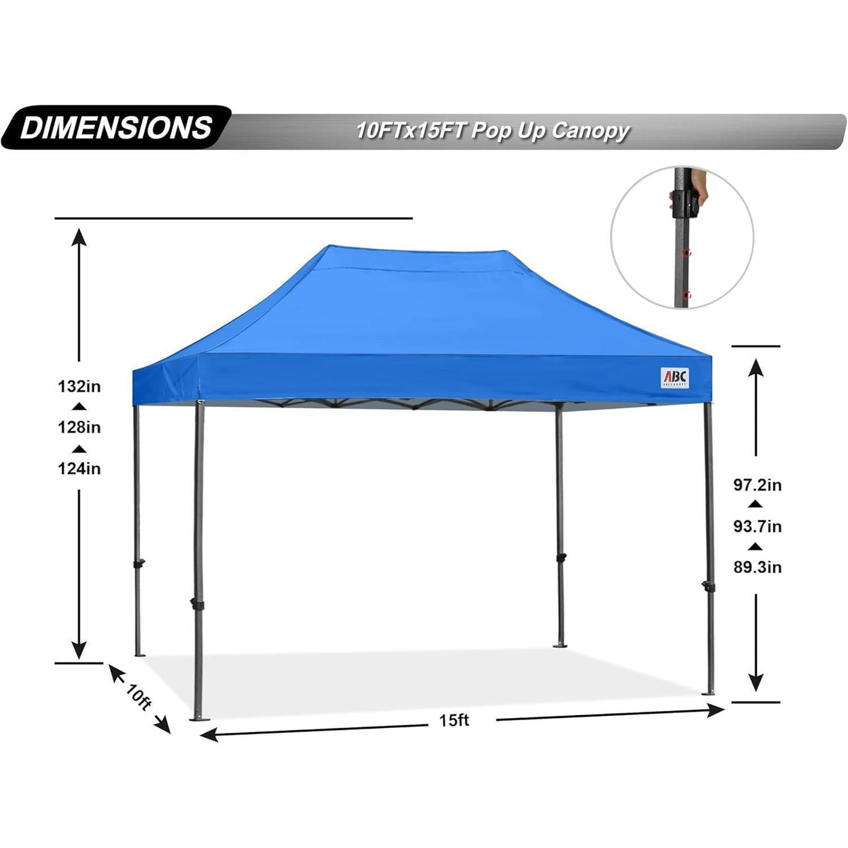 Wasserdichter Pop-up Pavillon 3x4,5M Königsblau