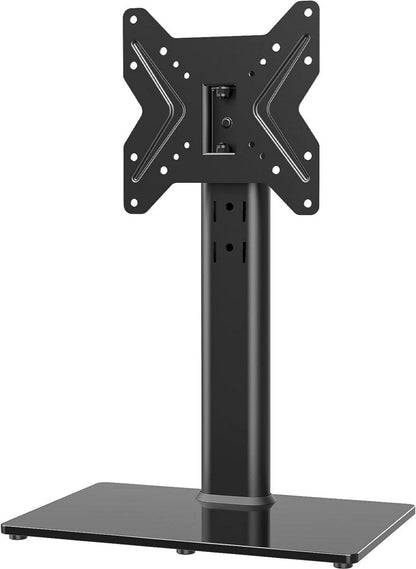 Universal TV Standfuß Höhenverstellbar 19-43 Zoll LCD LED Schwarz