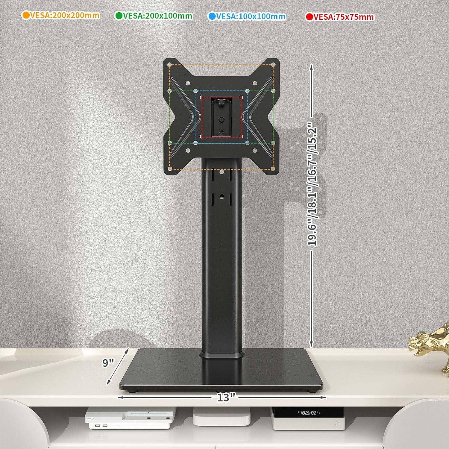 TV Standfuß Universal Höhenverstellbar 19-43 Zoll Schwarz 45kgs