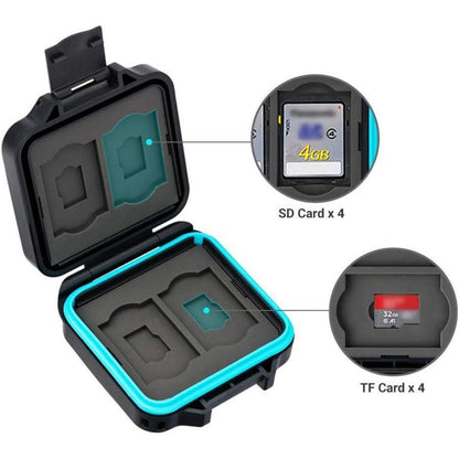 Wasserdichte Speicherkarten-Tasche für 4 SD+4 Micro