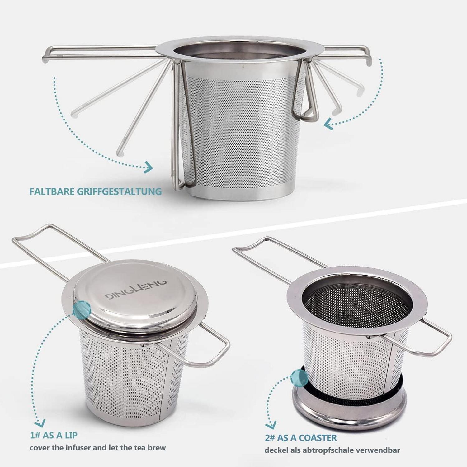 Teesieb Edelstahl Premium Qualität für losen Tee