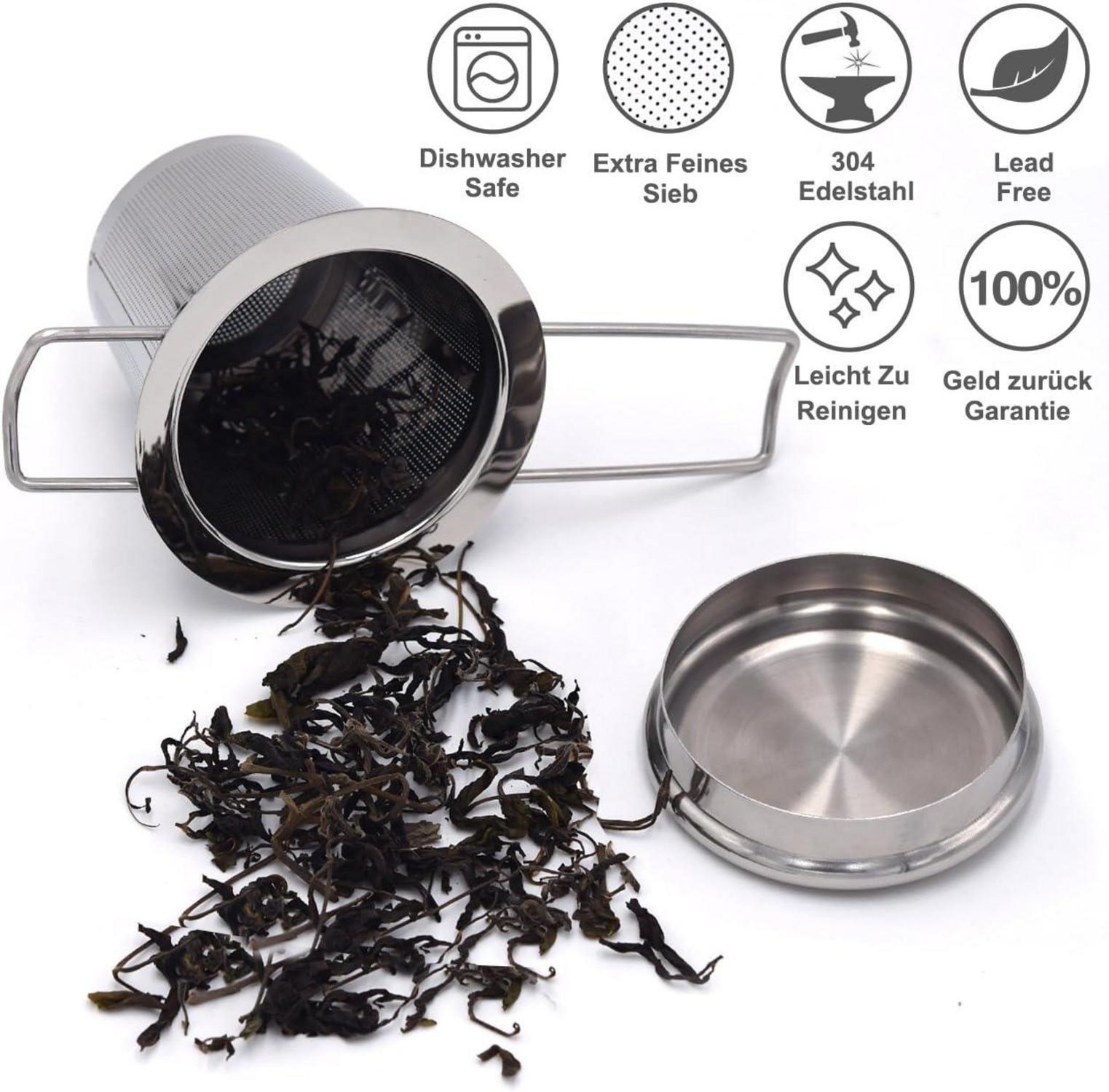 Teesieb Teefilter Edelstahl für losen Tee Premium Sieb