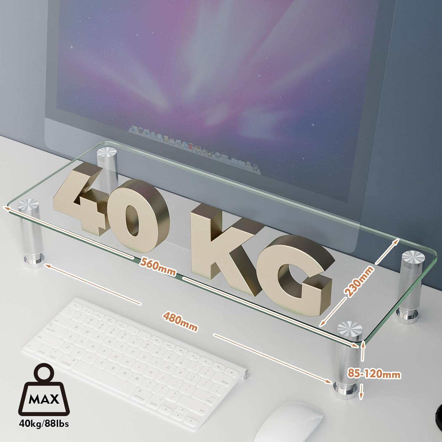 Monitorständer Glas Laptopständer Höhenverstellbar ergonomisch