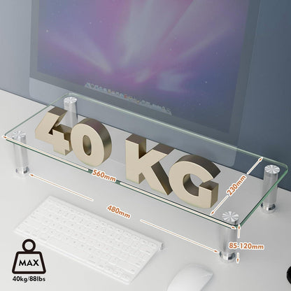 Monitorständer Glas Laptopständer Höhenverstellbar ergonomisch
