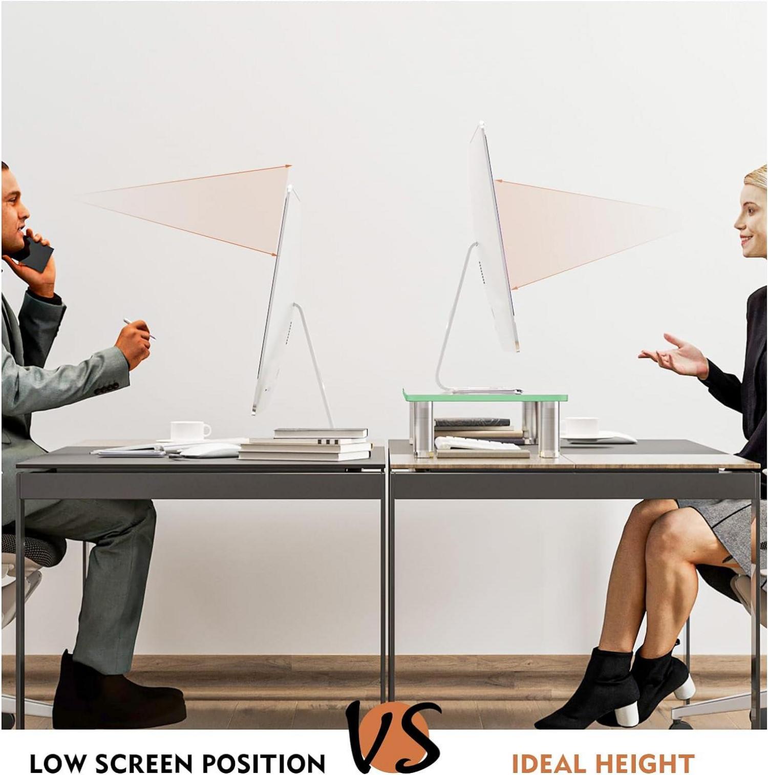 Monitorständer aus Glas höhenverstellbarer Laptopständer HD01T-001P