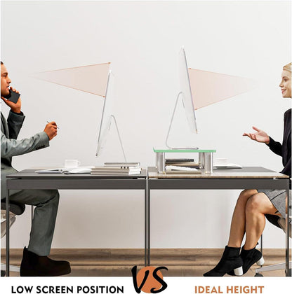 Monitorständer aus Glas höhenverstellbarer Laptopständer HD01T-001P