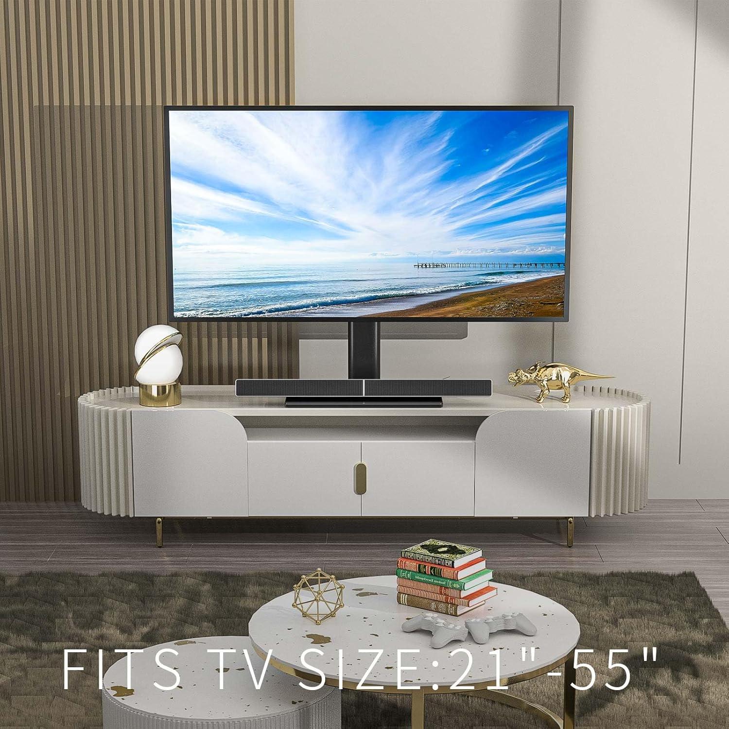 Universal TV Stand Swivel Fuß Tisch Top 21-43 Zoll TV 90 Grad drehbar