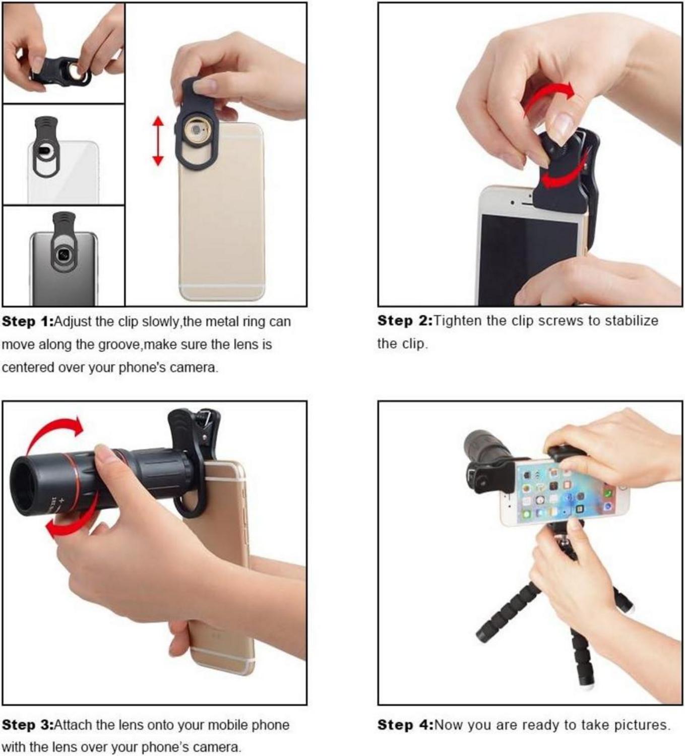 APEXEL 18x Monocular Telescope Kit für iPhone Samsung Smartphones