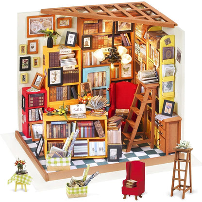 Rolife Miniatur Puppenhaus DIY Holz Bibliothek Modell