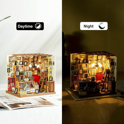 Rolife Miniatur Puppenhaus DIY Holz Bibliothek Modell