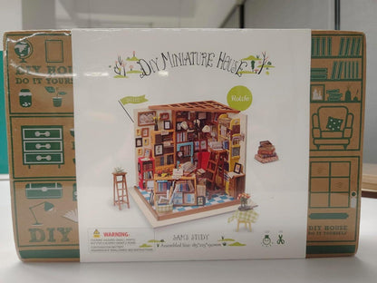 Rolife Miniatur Puppenhaus Kit DIY Holz Bibliothek Haus Modell Kinder 14-17 Jahre alt LED-Licht