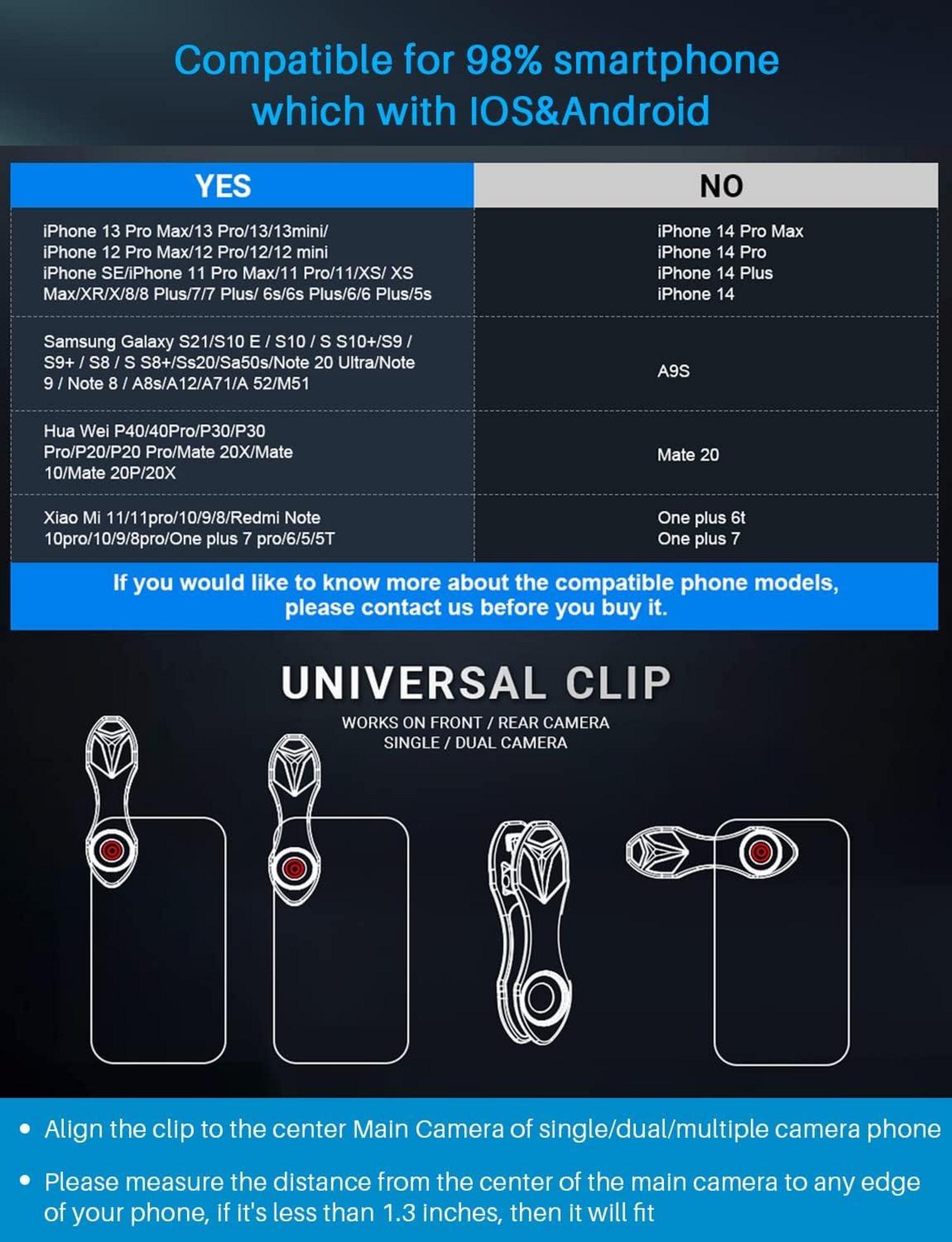 Handy Objektiv Kamera Linse Kit 11in1 Weitwinkel Makroobjektiv