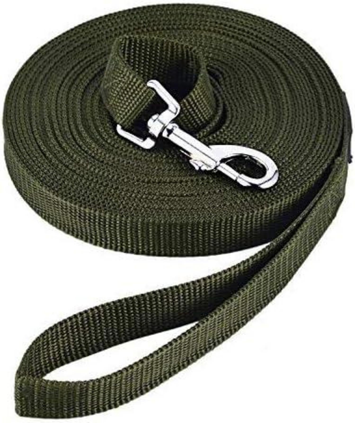 10m Nylon Hundeleine für Hunde, Schleppleine mit D-Karabiner, Robust