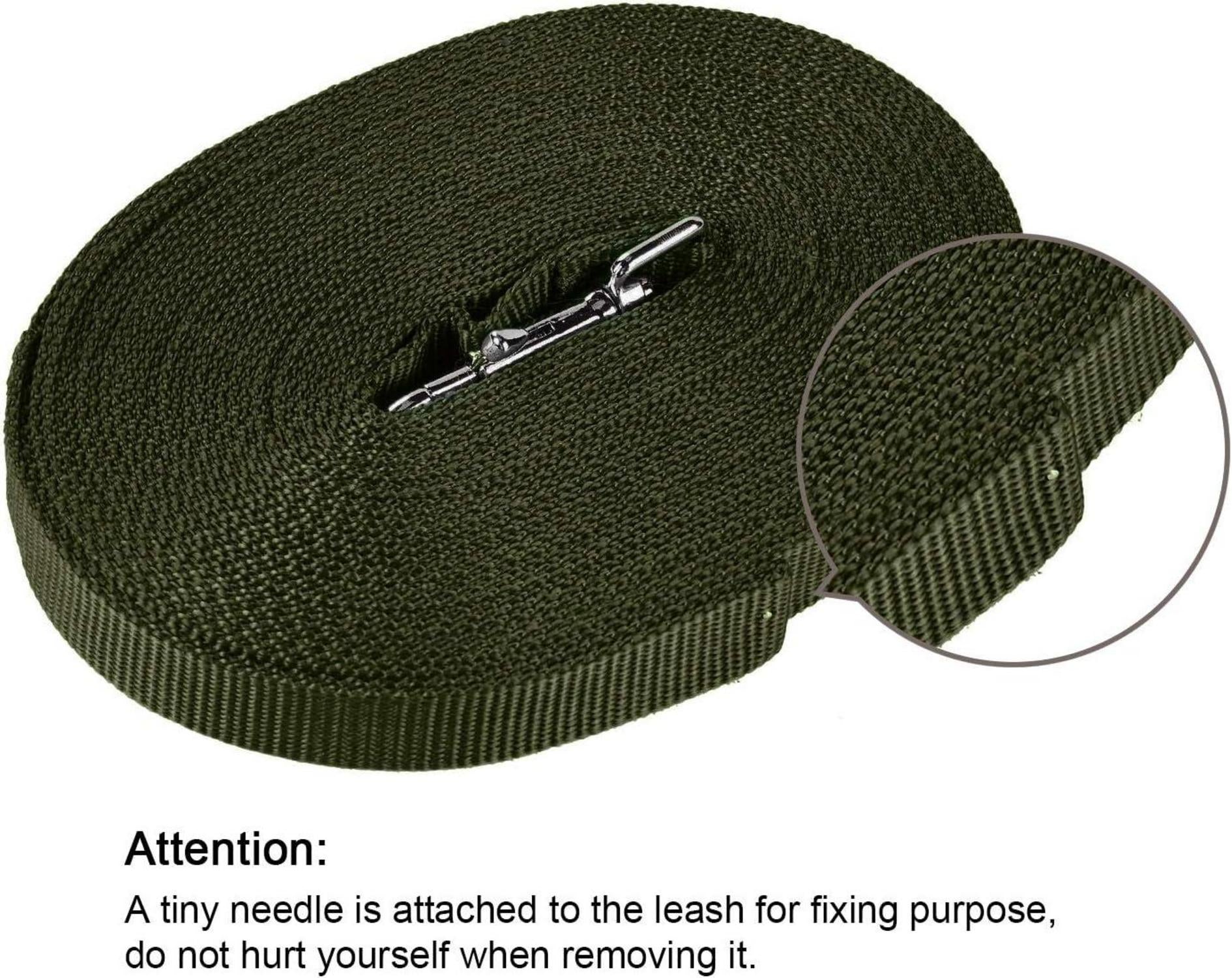 HAPPY HACHI Nylon Schleppleine für Hunde, 10m Trainingsleine mit D-Karabiner, wasserfest