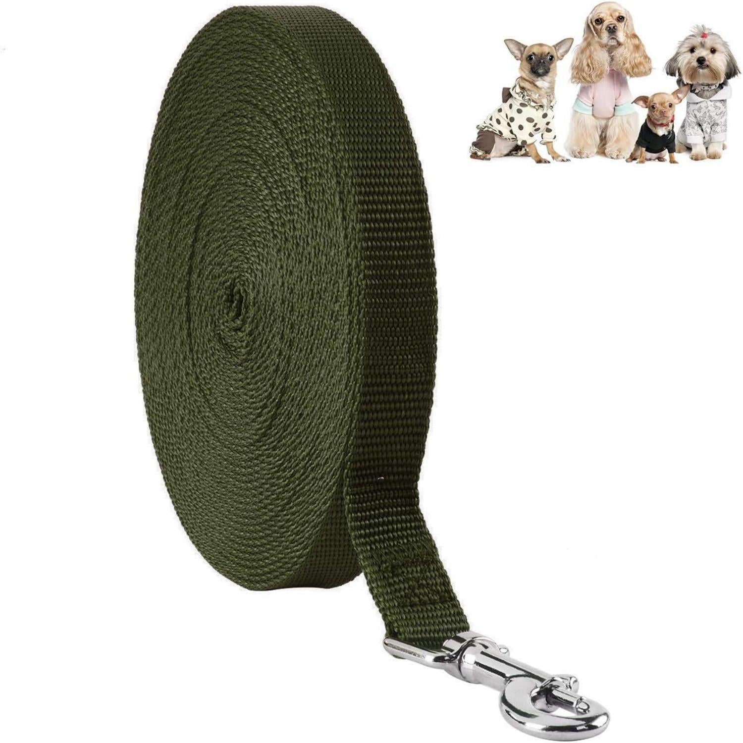 Schleppleine Nylon Hundeleine für Große Kleine Hunde 10m Green