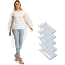 5er Packung Transparenter Regenponcho mit Kapuze für Damen