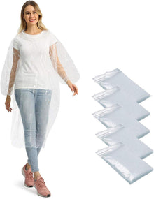 Transparente Regenponchos 5/10/20 Stück Wasserdicht mit Kapuze