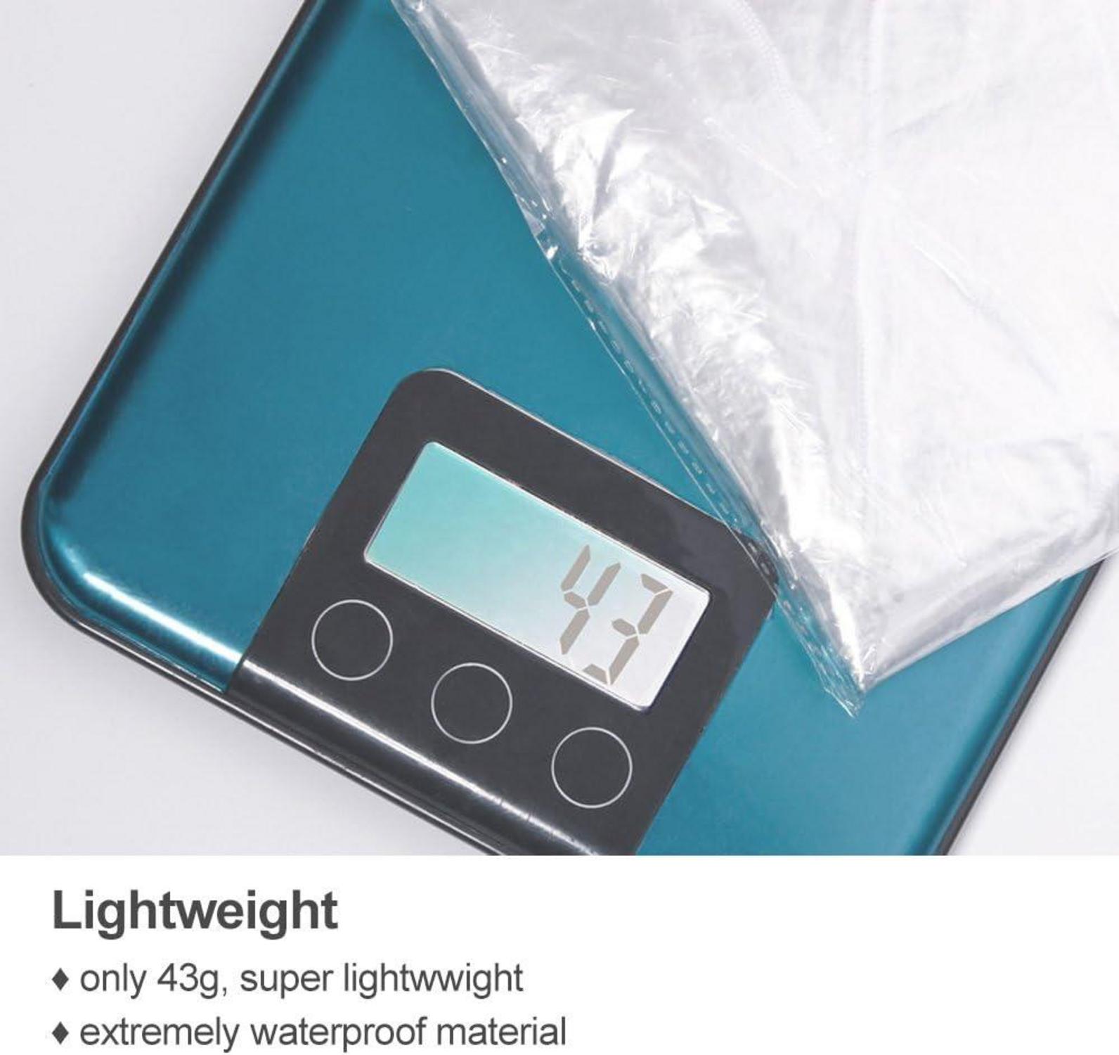 5er Pack Wasserdichter Transparenter Regenponcho mit Kapuze